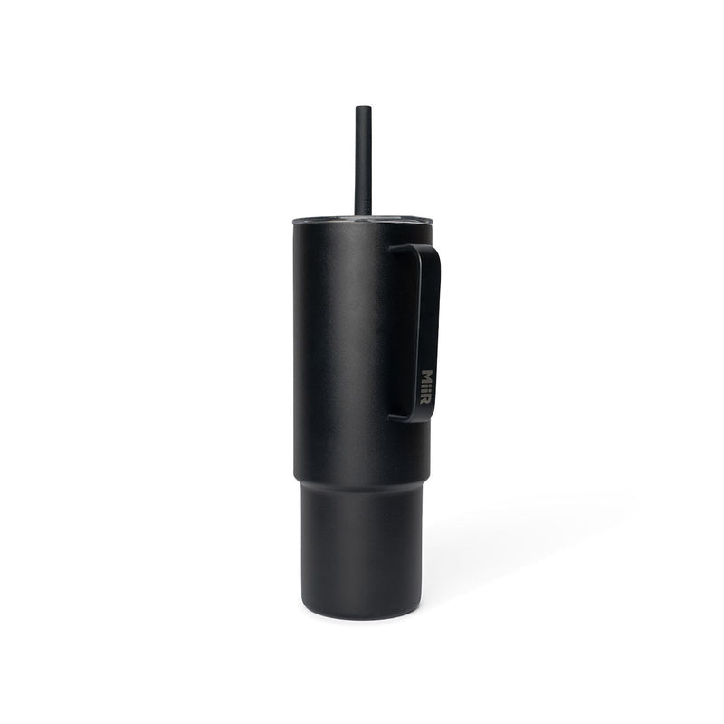Stainless Steel Insulated All Day Straw Cup with Handle, Black, 32-oz A5W1