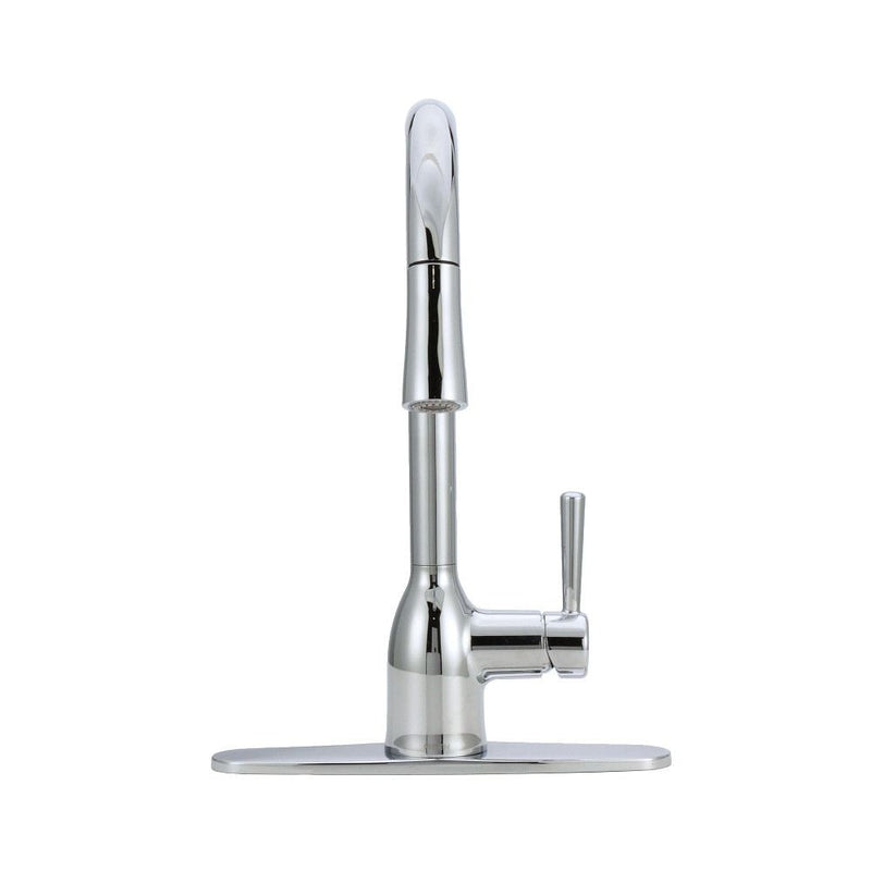 Adler Single Handle Pull-Down Kitchen Faucet, Chrome C3C0