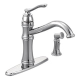 Belfield Single Handle High Arc Kitchen Faucet with Side Sprayer, Chrome Z2T2 - product image 1