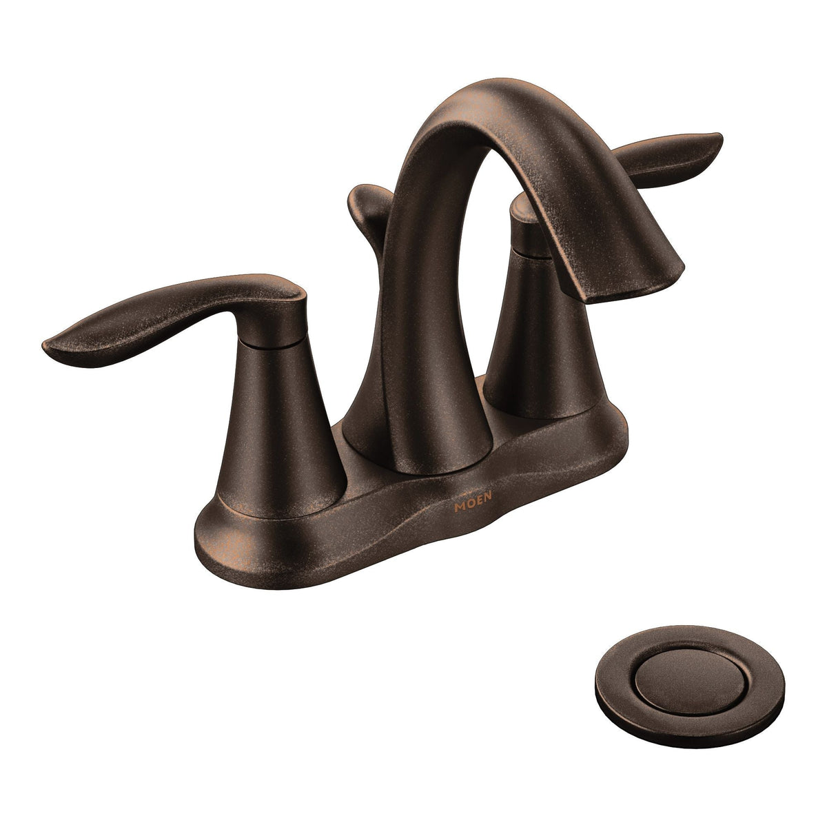 Eva Double Handle High Arc 4-in Centerset Bathroom Sink Faucet, WaterSense Certified, Oil Rubbed Bronze Y0U3 - product image 1