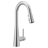 Sleek Single Handle High Arc Pull Down Sprayer Kitchen Faucet with Power Boost, Chrome L3V8 - product image 1
