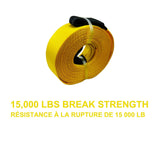15,000-lb Recovery Strap with Loop Ends, Commercial Grade, 2-in x 30-ft J2B6 - product image 2