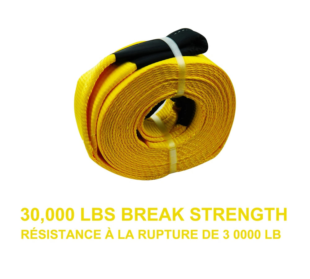 30,000-lb Recovery Strap with Loop Ends, Commercial Grade, 4-in x 30-ft W5V0 - product image 2