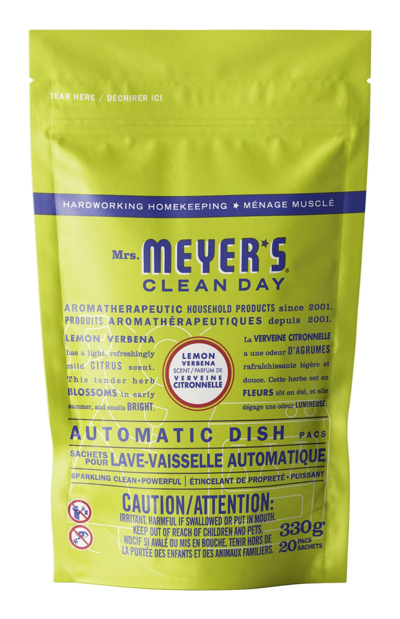 Meyers Automatic Dishwasher Detergent Tabs, Lemon Verbena Scent, 20-pk O9O8