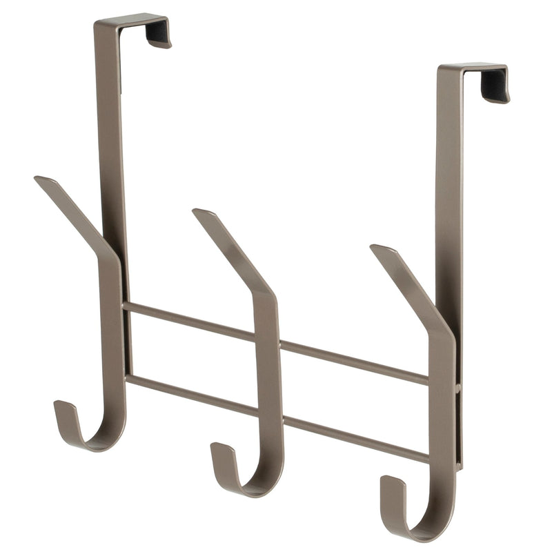 8.5" Over The Door Metal 3 Hook, Champagne B3J2