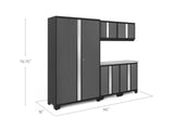 Bold 3.0 Series 24-Gauge Steel Garage Cabinetry Set with Stainless Steel Top, Partial Assembly, 96-in x 18-in x 72-in, 6-pc A8W4 - product image 4