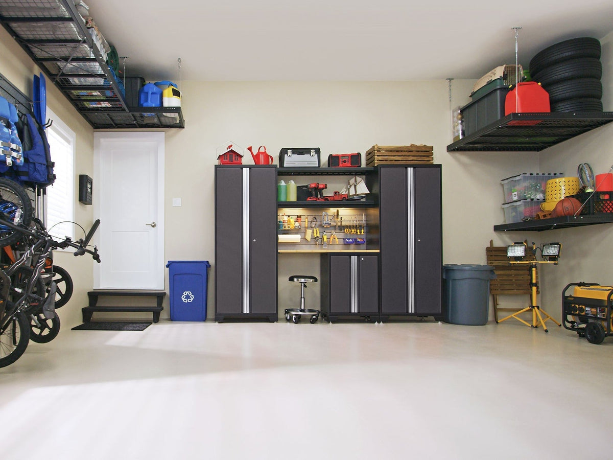 Bold 3.0 Series 24-Gauge Steel Garage Cabinetry Set with Stainless Steel Top, Partial Assembly, 96-in x 18-in x 72-in, 6-pc A8W4 - product image 5