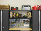 Bold 3.0 Series All-in-One Lockable Steel Garage Cabinetry Set with Stainless Steel Top, Black/Grey, 48-in x 18-in x 76.75-in, 5-pc P4Z6 - product image 4