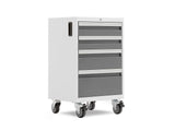 Bold 3.0 Series Lockable 4-Drawer Rolling Tool Cabinet, Fully-Welded, 600-lb Capacity, White/Platinum, 21-in X8V4 - product image 1