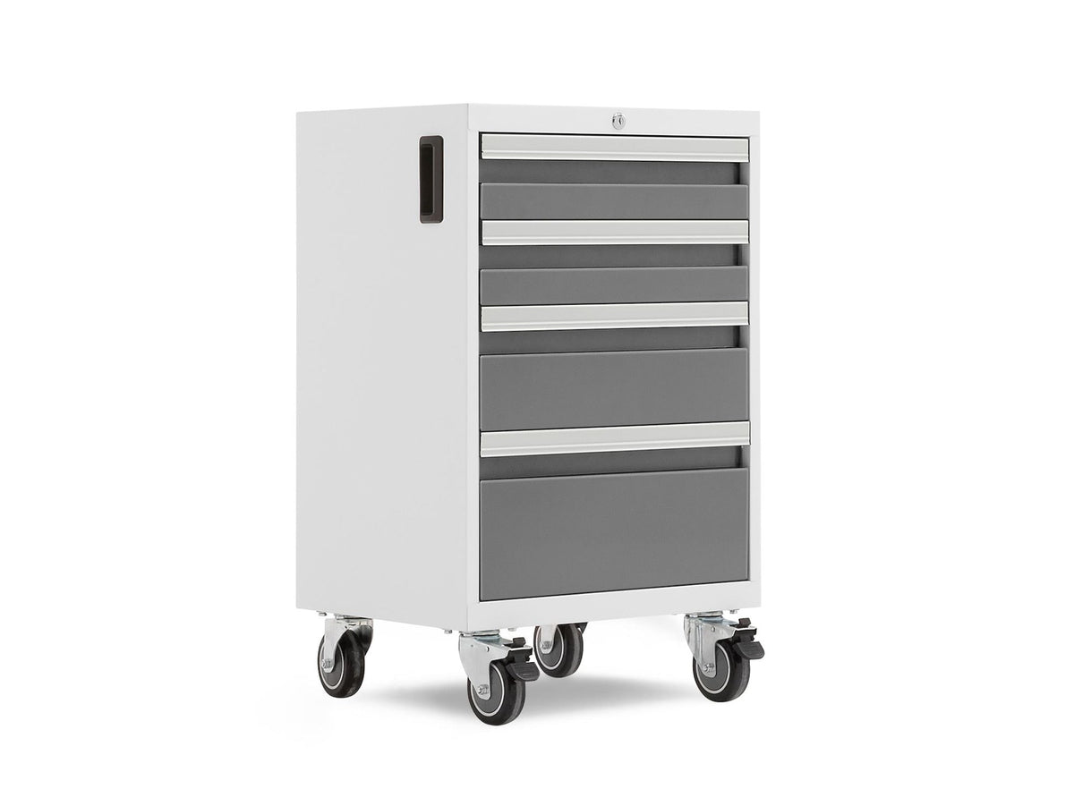 Bold 3.0 Series Lockable 4-Drawer Rolling Tool Cabinet, Fully-Welded, 600-lb Capacity, White/Platinum, 21-in X8V4 - product image 1