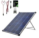 100 Watt, 12V Crystalline Solar Panel Kit with Stand and Charge Controller S7V2 - product image 1