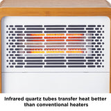 3-Setting Cabinet Heater with Child Lock, Quartz and Radiant Heating, Wood Grain Finish O0F3 - product image 4