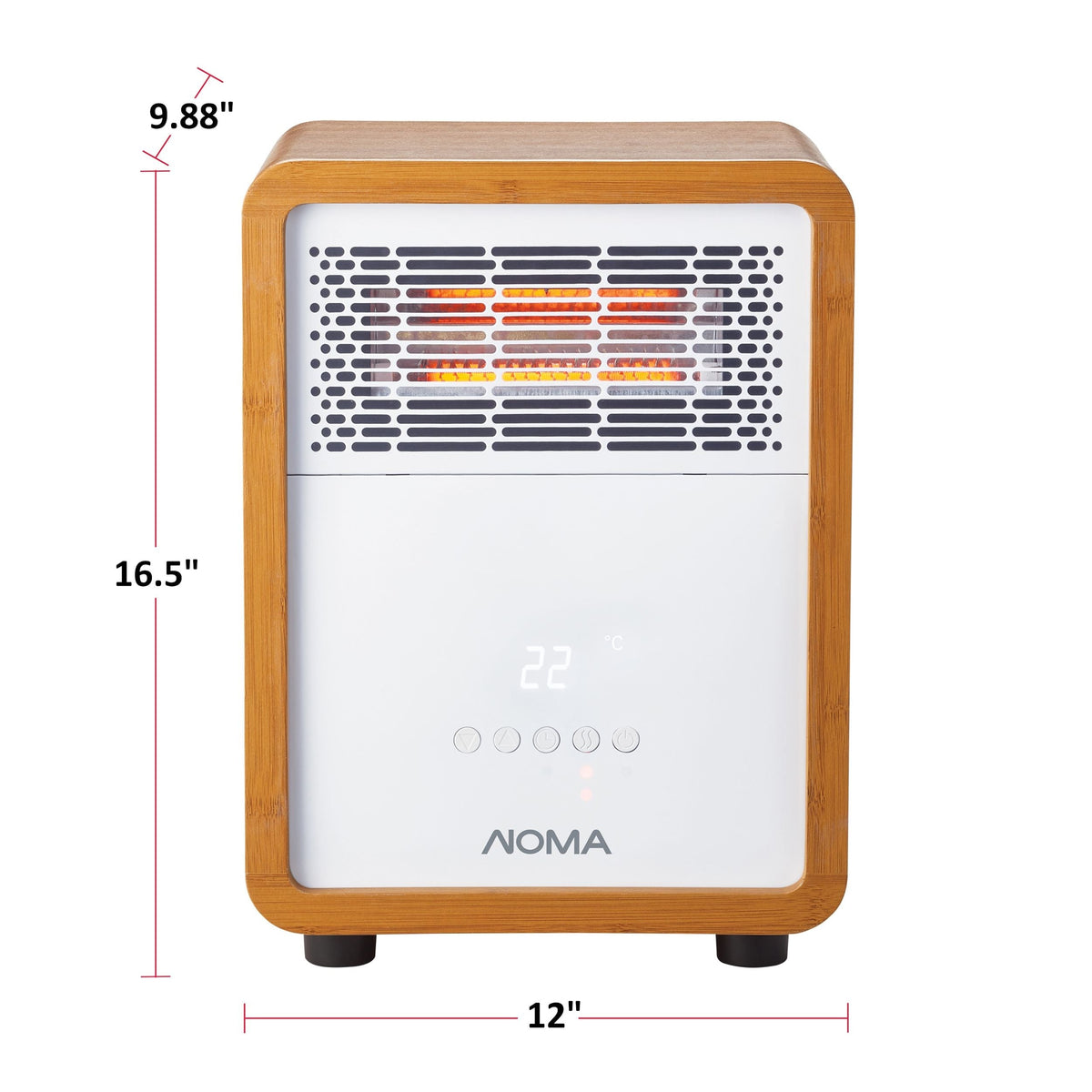 3-Setting Cabinet Heater with Child Lock, Quartz and Radiant Heating, Wood Grain Finish O0F3 - product image 5