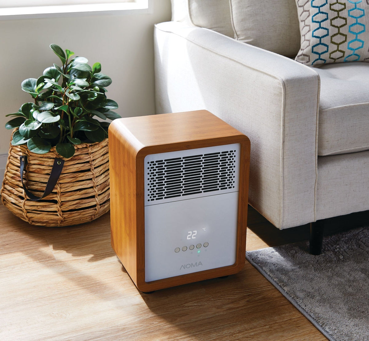3-Setting Cabinet Heater with Child Lock, Quartz and Radiant Heating, Wood Grain Finish R6T1 - product image 7