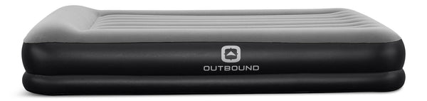 Double High Flocked Airbed, Queen, Grey O7P9