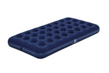 Flocked Top Twin Single-High Inflatable Air Mattress/Airbed with Repair Kit, Blue H6D0 - product image 1
