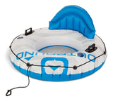 Inflatable Connectable River Tube, 1-Person, White/Blue, 51-in D2X4 - product image 1