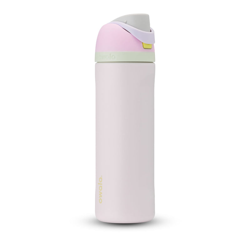 FreeSip Stainless Steel Insulated Portable Reusable Water Bottle, 24-oz, Various Colours, with Built-in Straw Q4Y4
