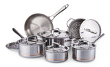 5-Ply Copper Core Stainless Steel Cookware Set, Oven Safe, 12-pc F3V8 - product image 4