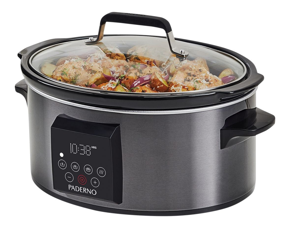 Digital Programmable Slow Cooker, Black Stainless Steel, 6qt W2Z9 - product image 1