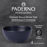 Dorset All-Purpose Stoneware Bowl, Oven Safe, 4-pk, Black Reactive W7S0 - product image 3