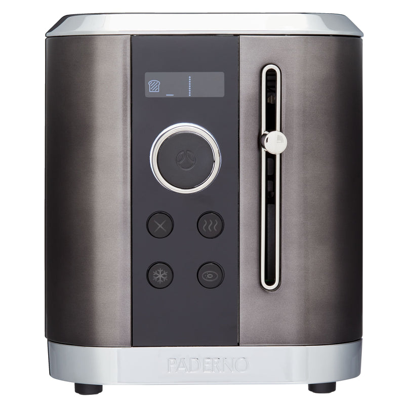 Even Heat Wide Slots Toaster with 9 Settings, Black Stainless Steel, 2-Slices M2I8