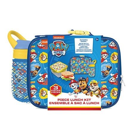 Kids' Insulated Soft Lunch Bag Set with Food Container, Blue, 3-pc C7V9