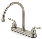 Double Handle Kitchen Faucet, Brushed Nickel H0S4 - product image 1