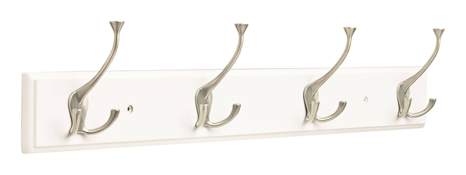 Stainless Steel 4-Tri Hook Rail, White/Silver, 27-in S9B7 - product image 1