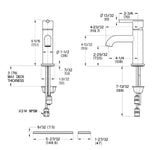 Fullerton Single Handle Single Hole 4-in Centreset Bathroom Sink Faucet, Push & Seal Drain, Chrome T9U8 - product image 3