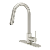 Modern Pull-Down Kitchen Faucet, Stainless Steel K8L2 - product image 1
