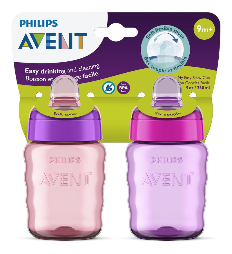 Soft Sippy Cup, Pink/Purple, 2-pk B3V0