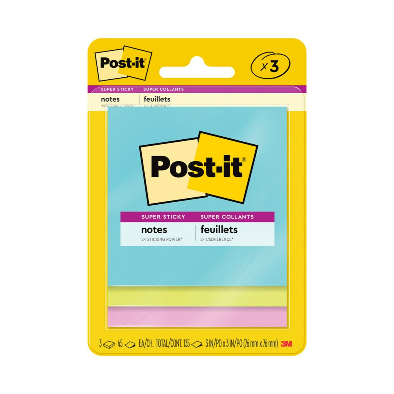 Super Sticky Notes Supernova Neons Notes, 3-pk R5H8 - product image 2