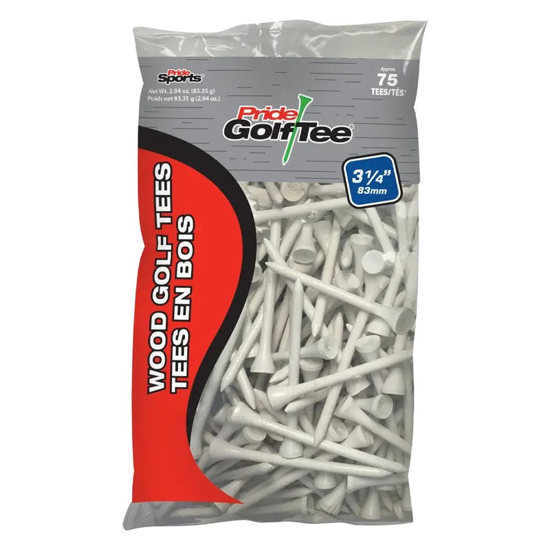 Biodegradable Hardwood Golf Tee, 3-1/4-in, 50-pk, White A9Q6