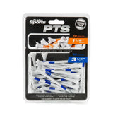 Evolution Plastic Golf Tee Combo Pack, Assorted Sizes, 40-pk, White, 1-1/2-in & 3-1/4-in C9G1 - product image 1