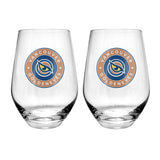 Vancouver Goldeneyes Stemless Wine Glass, 19-oz, 2-pk W3C5 - product image 1