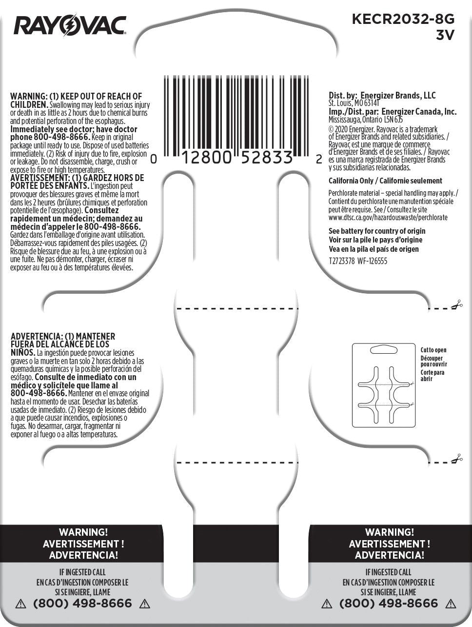 CR2032 Lithium Coin Batteries, 8-ct Y7F1 - product image 2
