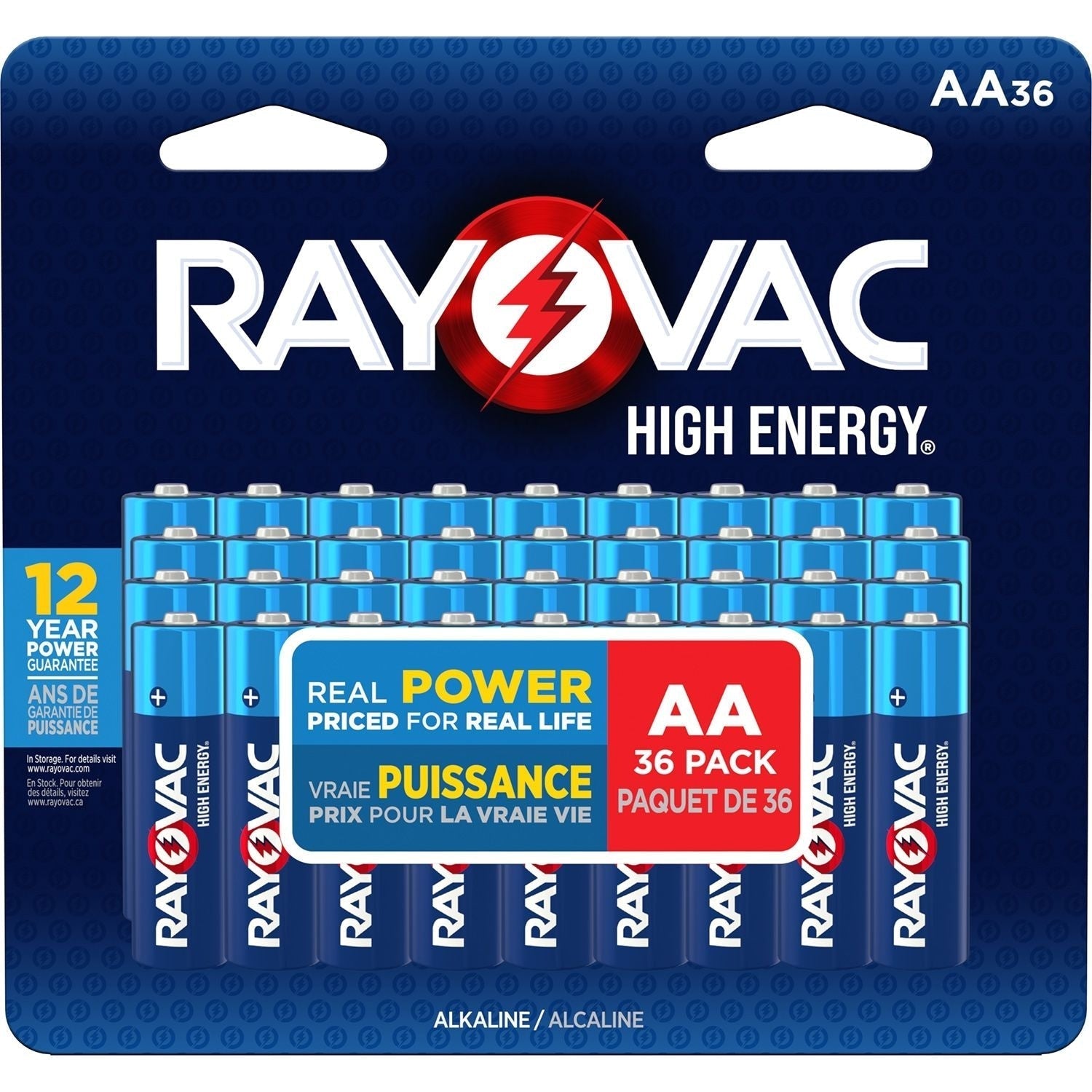 HIGH ENERGY AA Alkaline Batteries, Long Lasting, All Purpose, 36-Pk Y0D2 - product image 1