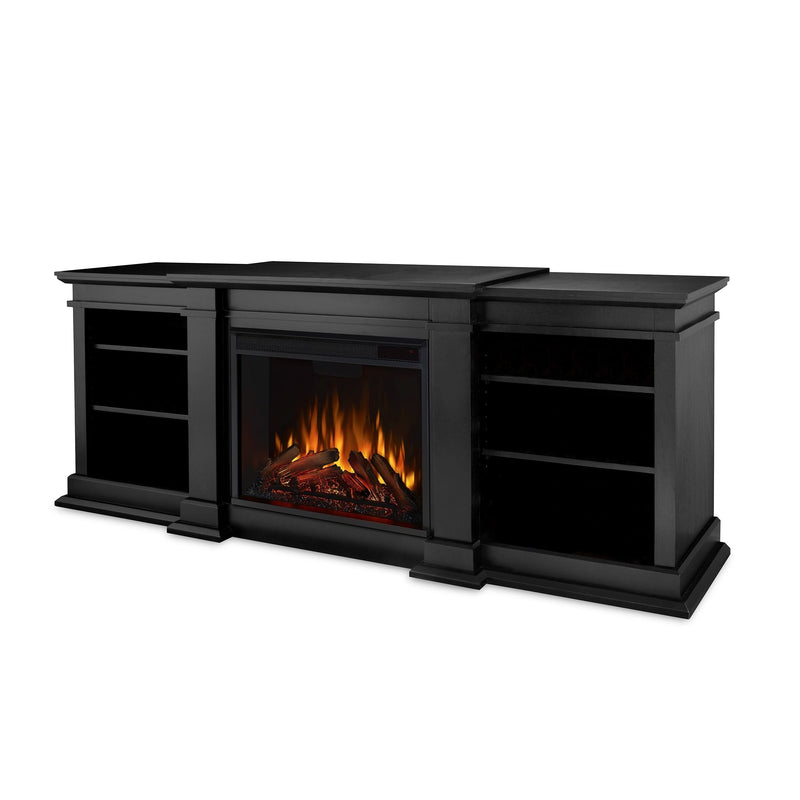 Flame Fresno Media Indoor Electric Fireplace TV Stand, 72-in, 1500W, Black Z1Y6