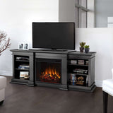 Flame Fresno Media Indoor Electric Fireplace TV Stand, 72-in, 1500W, Black Z1Y6 - product image 7
