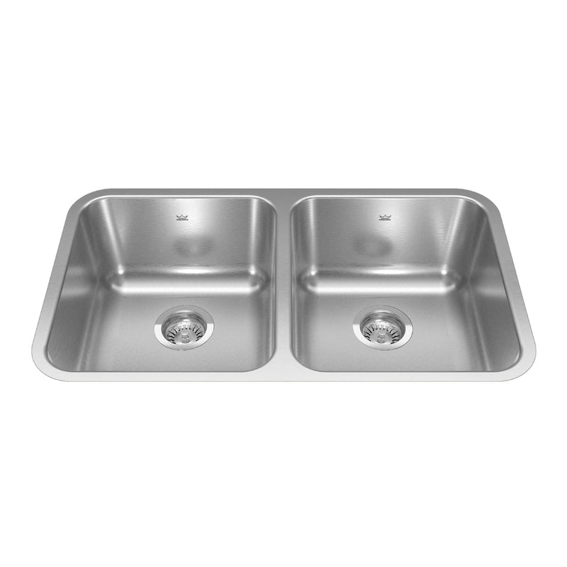 FB Double Stainless Steel Sink, 30.88x17.75-in L1P5
