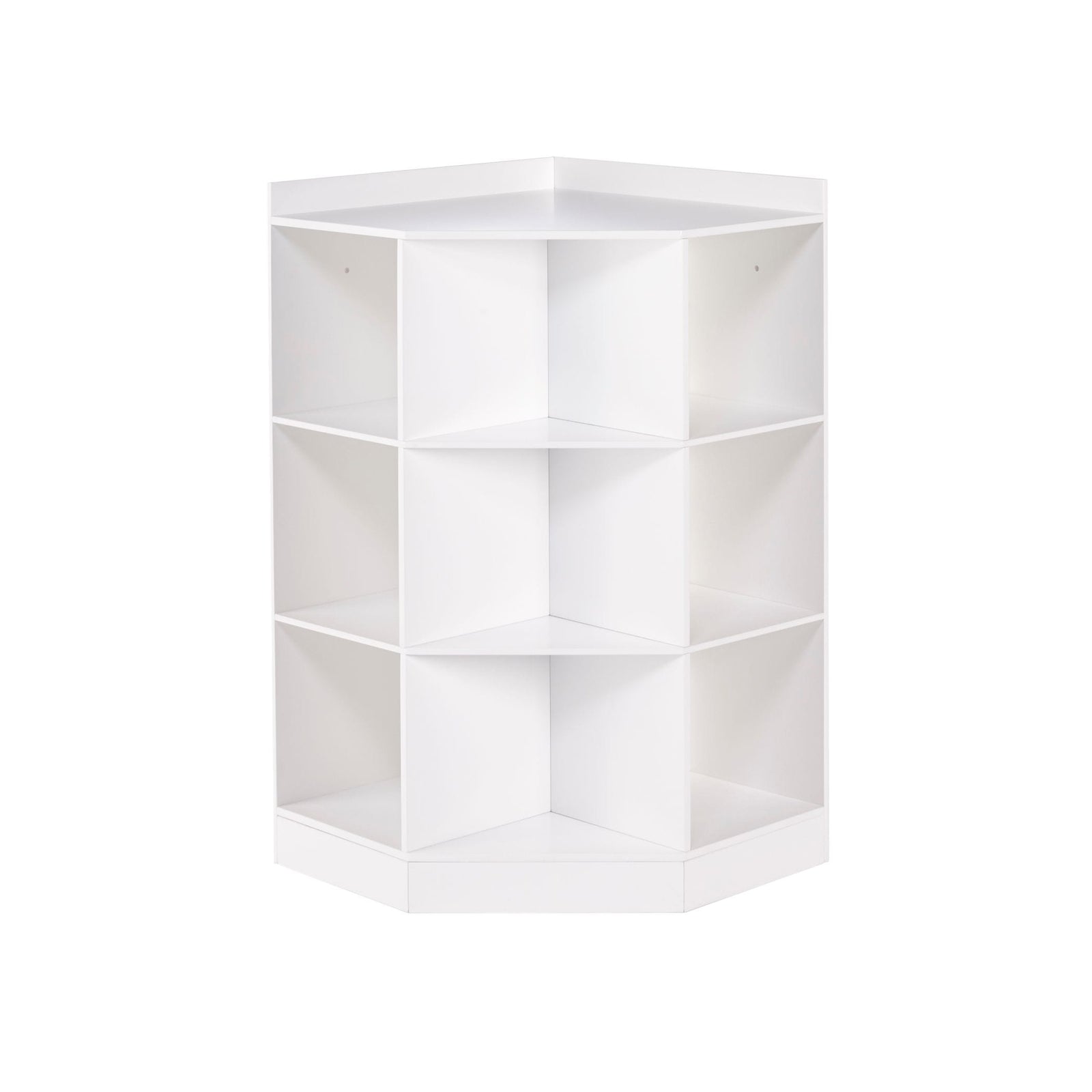 Home Kids' Playroom Corner Cabinet with 6 Toy Storage Cubbies & 3 Shelves, White U0D2 - product image 1
