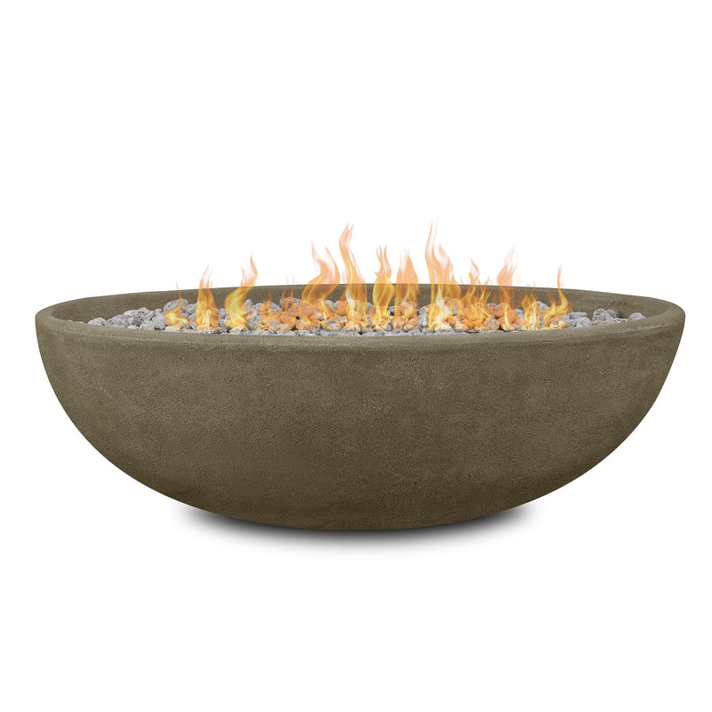 Oval Concrete Propane Fire Pit in Glacier Gray, 48-in P4B9