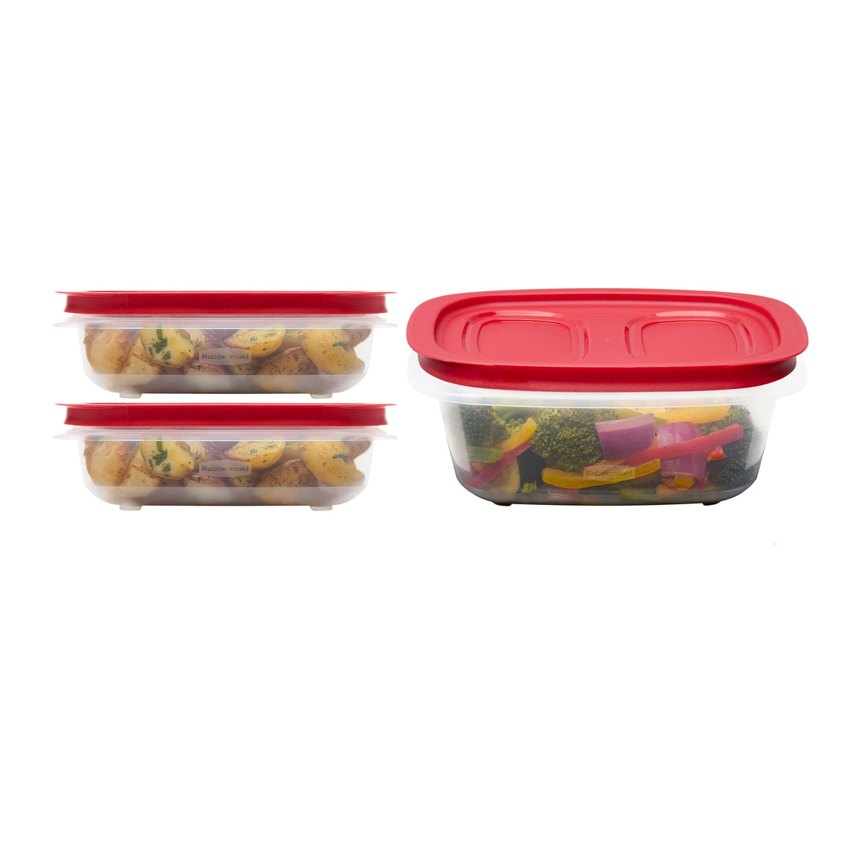 3.57-Cup (2) and 5.26-Cup EasyStore Rectangle Food Storage Containers with Lids, 3 Pack O2W3 - product image 1