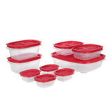 Easy Store Rectangular Plastic Food Storage Container Set, Microwave and Freezer Safe, 18-pc X8M8 - product image 1