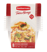 Take Alongs Deep Plastic Food Storage Containers with Lids, 1.2 L (5.2 Cup), 8 Count H6K6 - product image 1