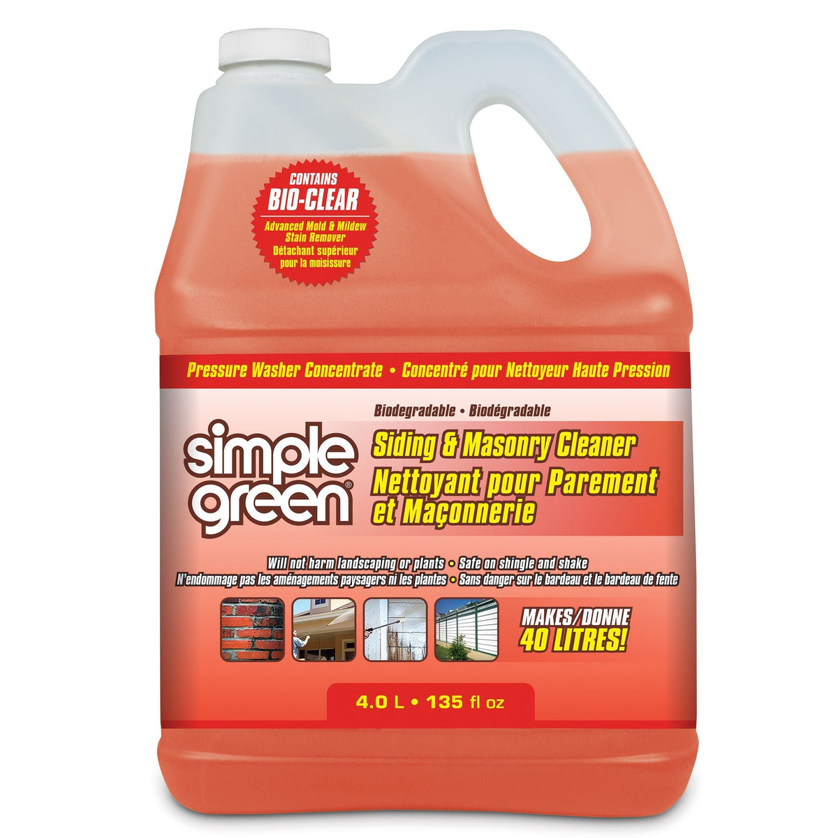 Green Siding & Masonry Pressure Washer Detergent, 4L Y8I5 - product image 3
