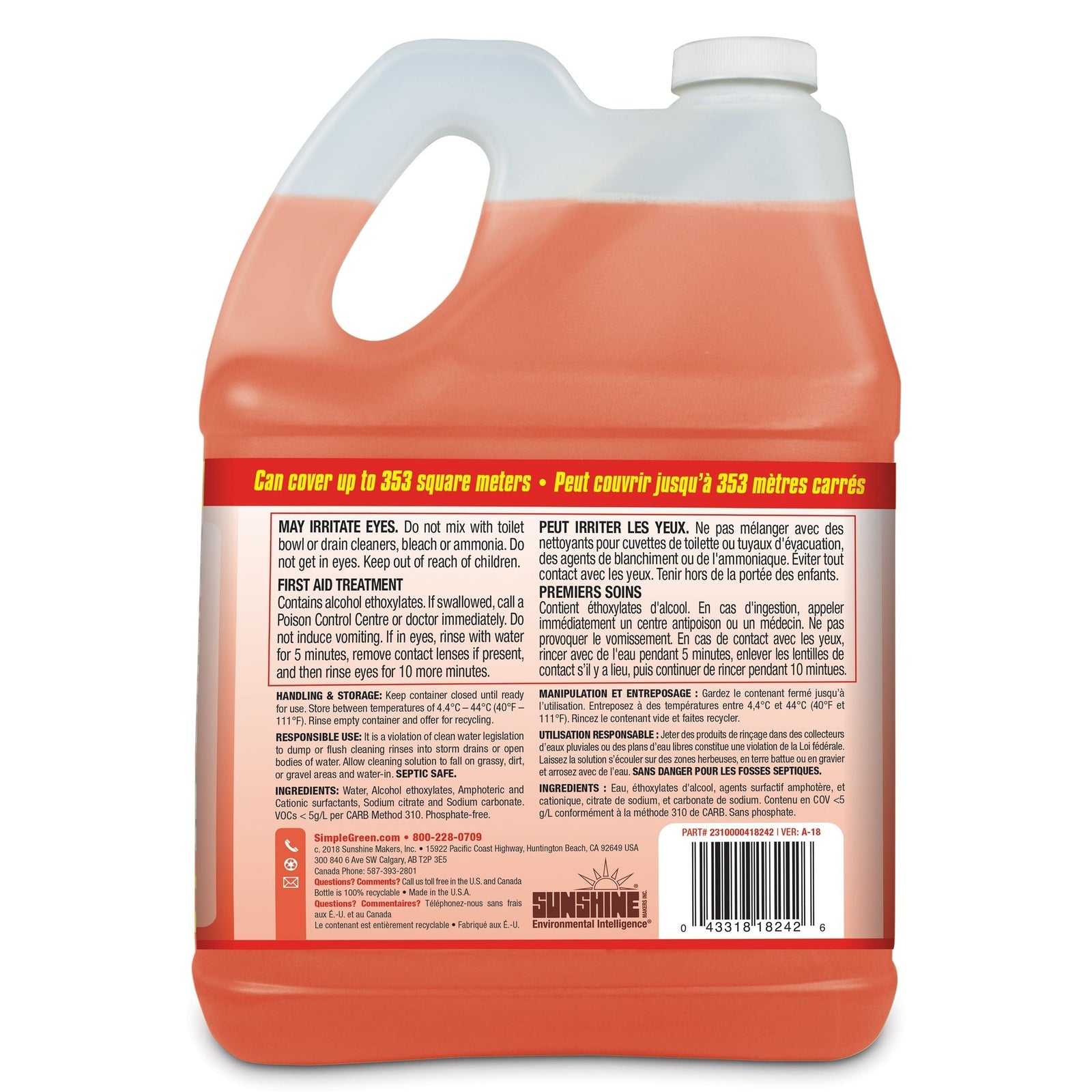 Green Siding & Masonry Pressure Washer Detergent, 4L Y8I5 - product image 5