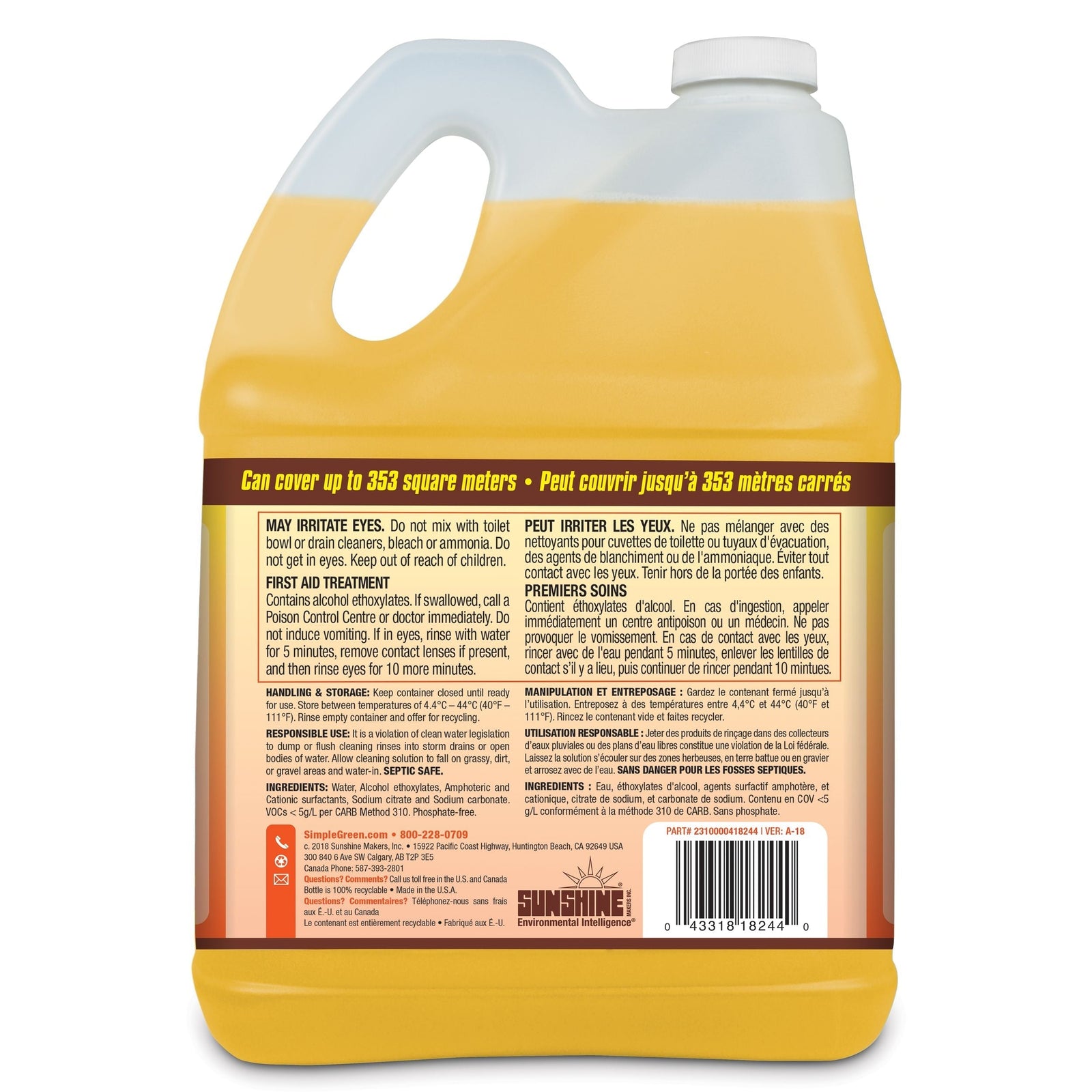 Green Wood Surface Concentrate Pressure Washer Detergent, 4L M5F7 - product image 5