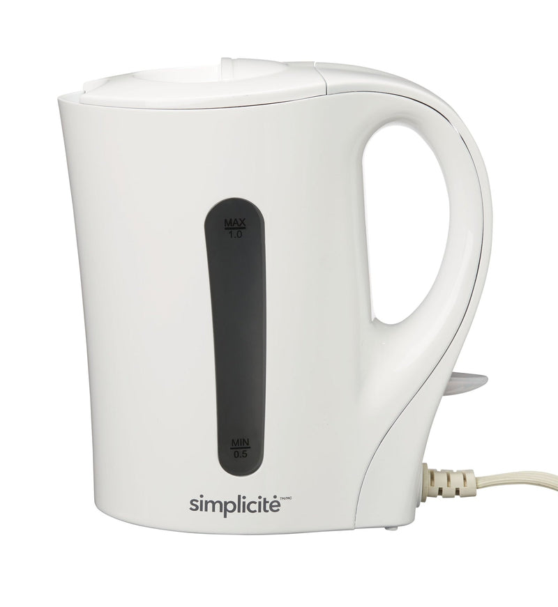 é Corded Electric Kettle with Auto Shut Off, White, 1-L B3Y9